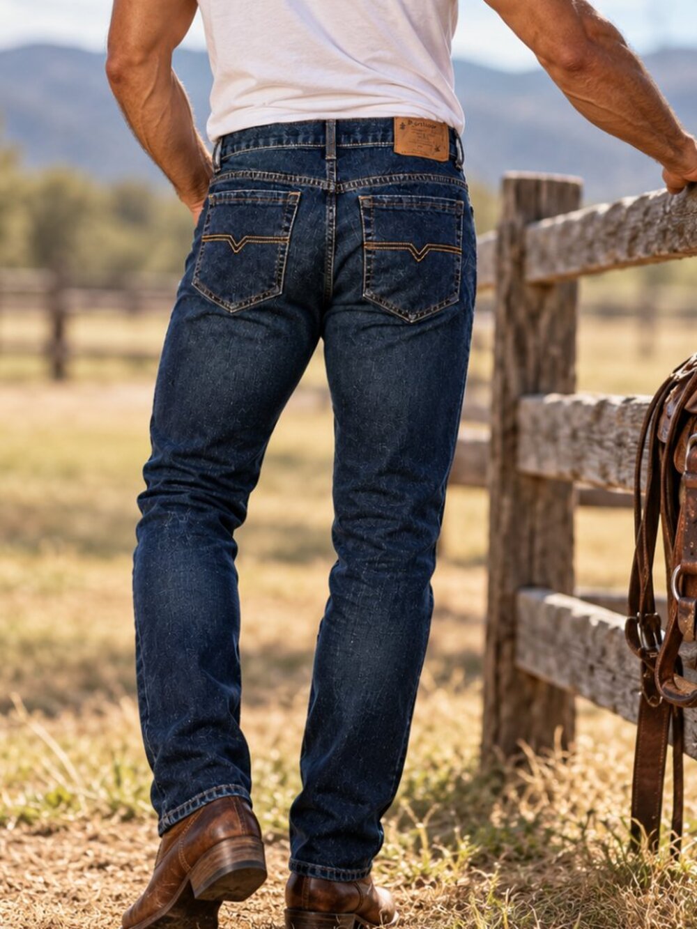 Vintage Genes 1891 Men's Slim Fit Jeans 28x30 Westerncore Cowboy